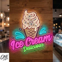 Custom Neon Sign Ice Cream