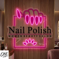 Custom Neon Sign Nail